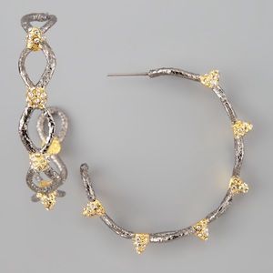 Alexis Bittar Siyabona Gunmetal Hoop Earring